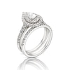 Thumbnail Image 1 of Platinum 1.25ct Diamond Total Pear Shaped Halo Bridal Set