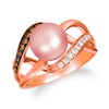 Thumbnail Image 0 of Le Vian 14ct Rose Gold Pearl & 0.18ct Diamond Ring