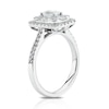 Thumbnail Image 1 of Platinum 1ct Diamond Emerald Shape Cluster Ring