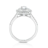 Thumbnail Image 2 of Platinum 1ct Diamond Emerald Shape Cluster Ring