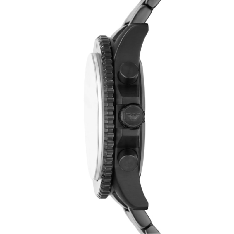 Emporio Armani Chronograph Men's Black Ion-Plated Watch
