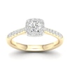 Thumbnail Image 0 of 18ct Yellow Gold & Platinum 0.50ct Total Diamond Halo Ring