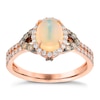 Thumbnail Image 0 of Le Vian 14ct Rose Gold Opal & 0.37ct Diamond Ring