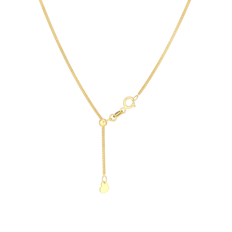 9ct Gold 20 Inch Solid Dainty Curb Adjustable Chain