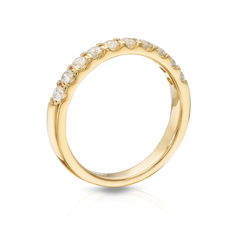 14ct Yellow Gold 0.50ct Diamond Claw Set Eternity Ring