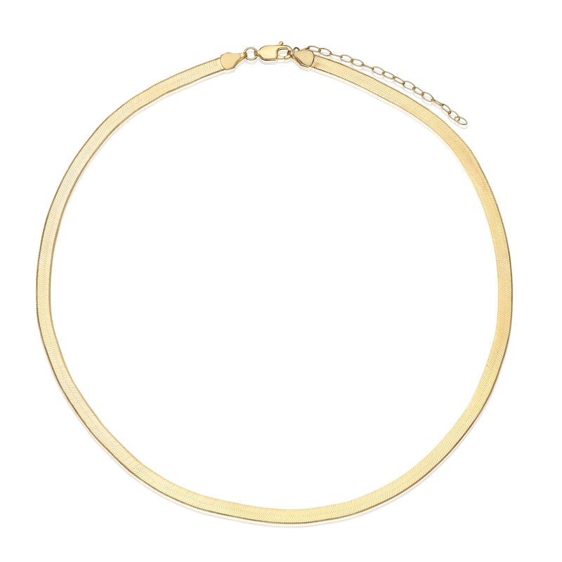 9ct Yellow Gold 17'' Adjustable Snake Chain
