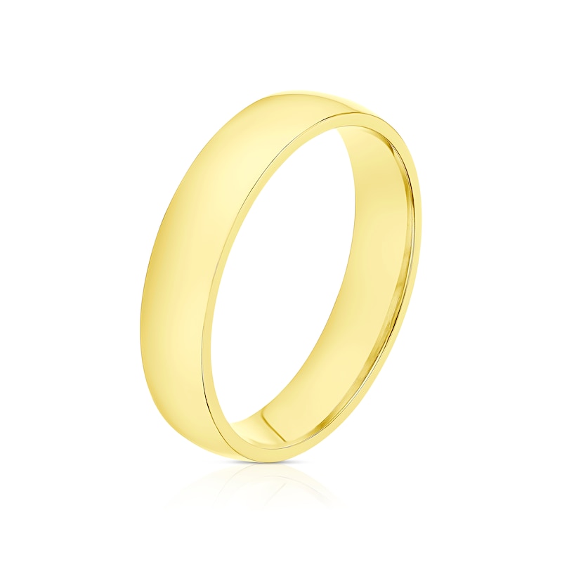 14ct Yellow Gold Extra Heavyweight Court Ring 4mm