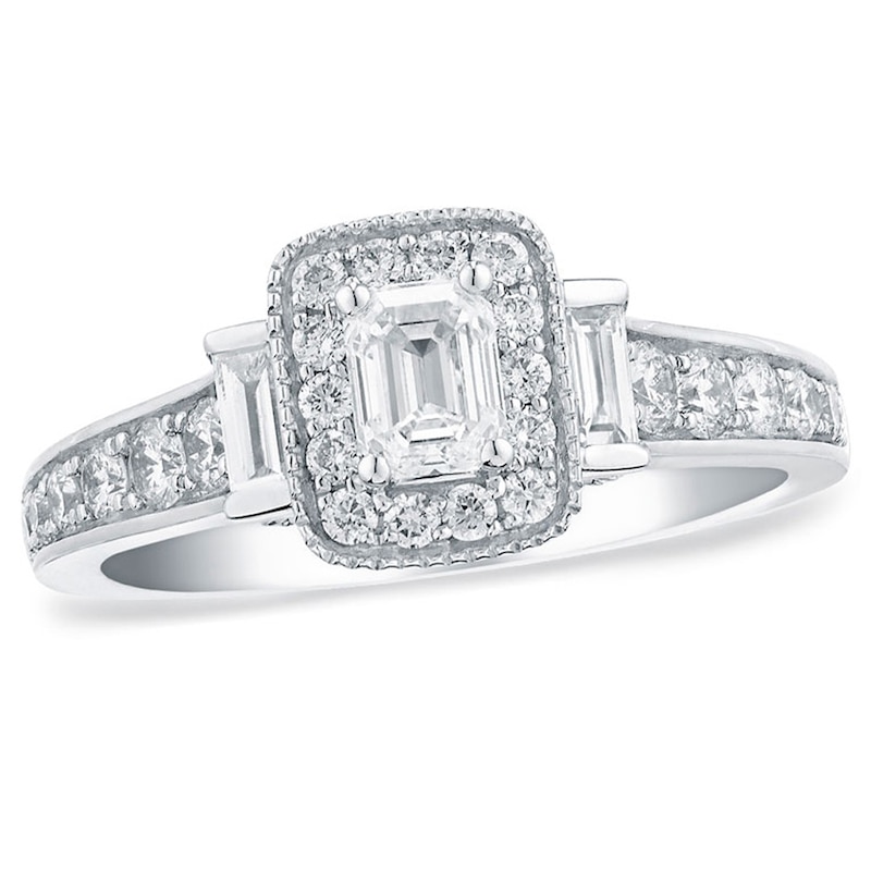 Vera Wang  Platinum 0.95ct Total Diamond Engagement Ring