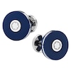 Thumbnail Image 0 of Montblanc PIX Round Blue Resin & Stainless Steel Cufflinks