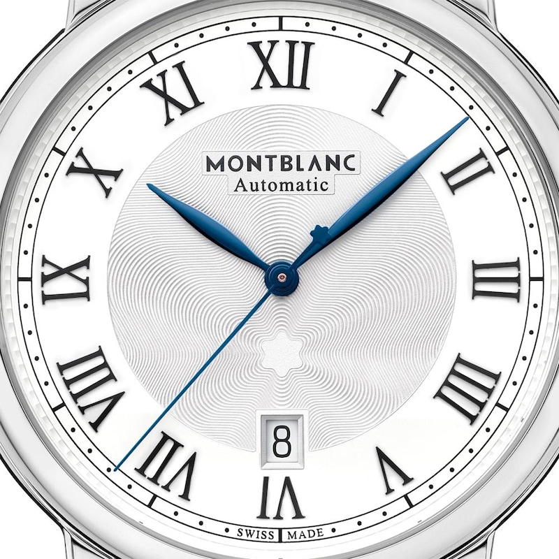 Montblanc Star Legacy Men's Blue Leather Strap Watch