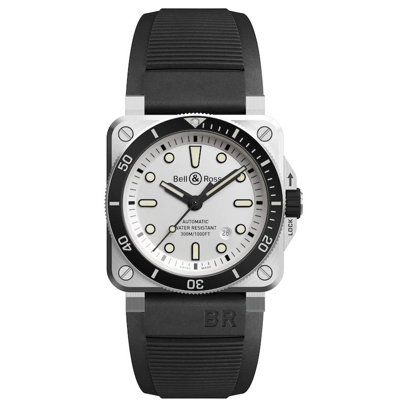 Bell & Ross BR-03-92 Diver Men's White Dial & Black Fabric Watch