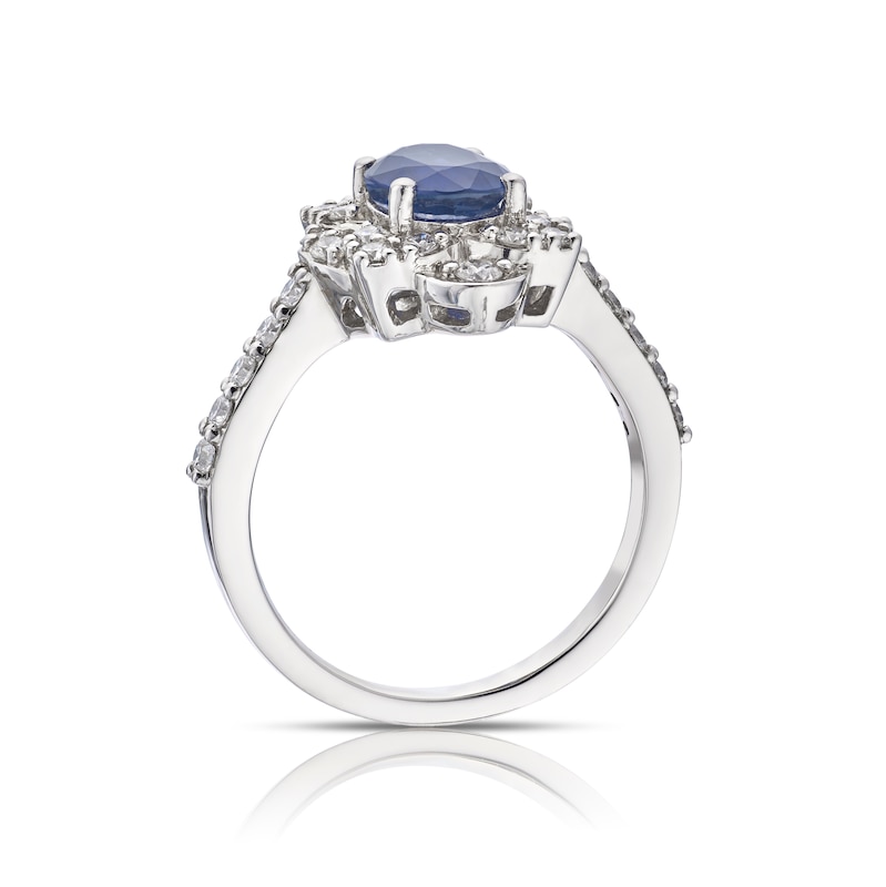 Le Vian Platinum Sapphire & 0.58ct Vanilla Diamond Ring