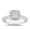 Thumbnail Image 0 of Vera Wang 18ct White Gold 0.69ct Diamond Princess Shaped Halo Ring