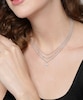 Thumbnail Image 1 of BOSS Iris Stainless Steel & Crystal Layered Necklace
