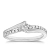 Thumbnail Image 0 of 18ct White Gold 0.25ct Total Diamond Round Cut Twist Solitaire Ring