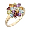 Thumbnail Image 0 of 9ct Gold Diamond & Multi Coloured Stones Ring