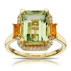 Thumbnail Image 0 of 9ct Yellow Gold Amethyst & Citrine 0.10ct Diamond Total Ring