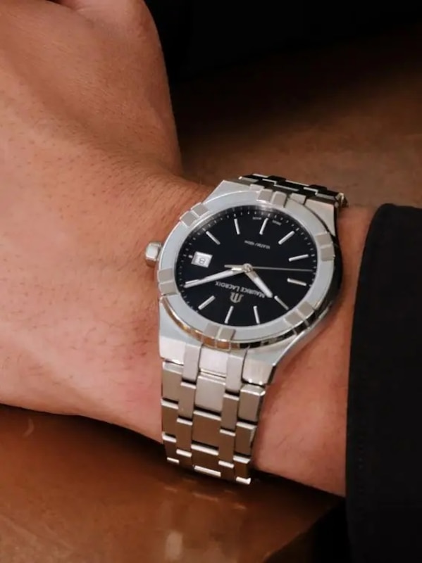 Maurice Lacroix Aikon Black Dial & Stainless Steel Bracelet Watch