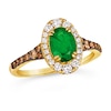 Thumbnail Image 0 of Le Vian 14ct Yellow Gold Emerald 0.45ct Diamond Ring