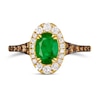 Thumbnail Image 1 of Le Vian 14ct Yellow Gold Emerald 0.45ct Diamond Ring