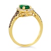 Thumbnail Image 2 of Le Vian 14ct Yellow Gold Emerald 0.45ct Diamond Ring