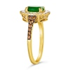 Thumbnail Image 3 of Le Vian 14ct Yellow Gold Emerald 0.45ct Diamond Ring