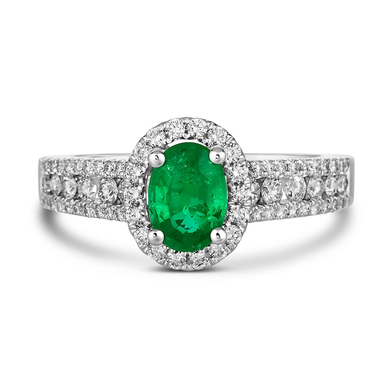 Le Vian Couture Platinum Emerald 0.45ct Diamond Ring