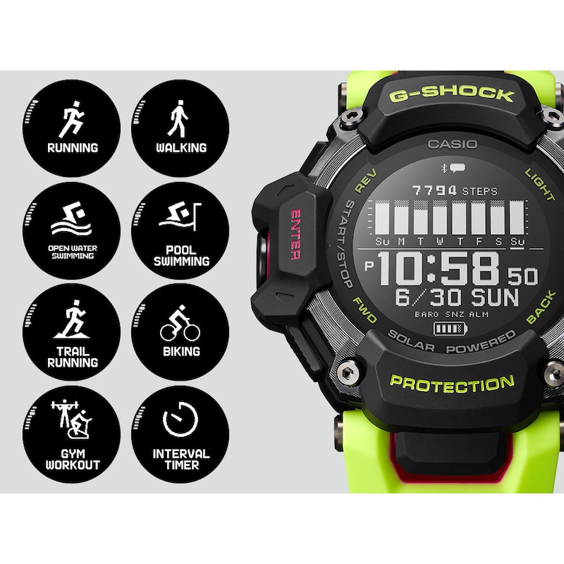 G-Shock GBD-H2000-1AER Men's Yellow Resin Strap Watch