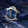 Thumbnail Image 2 of Panerai Luminor Due Luna 38mm Ladies' Blue Dial & Leather Strap Watch