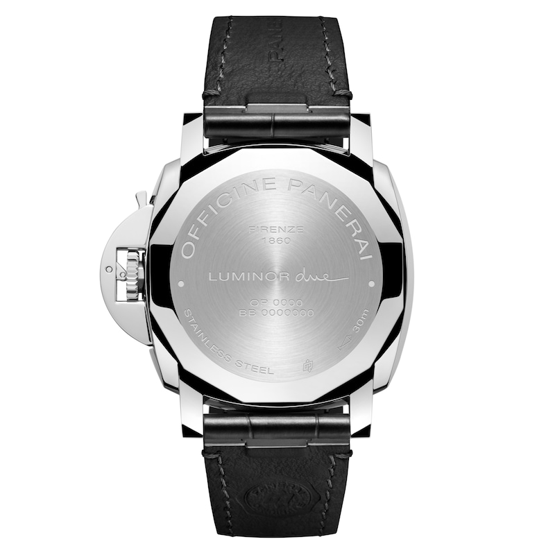 Panerai Luminor Due 42mm Ladies' Black Dial & Leather Strap Watch
