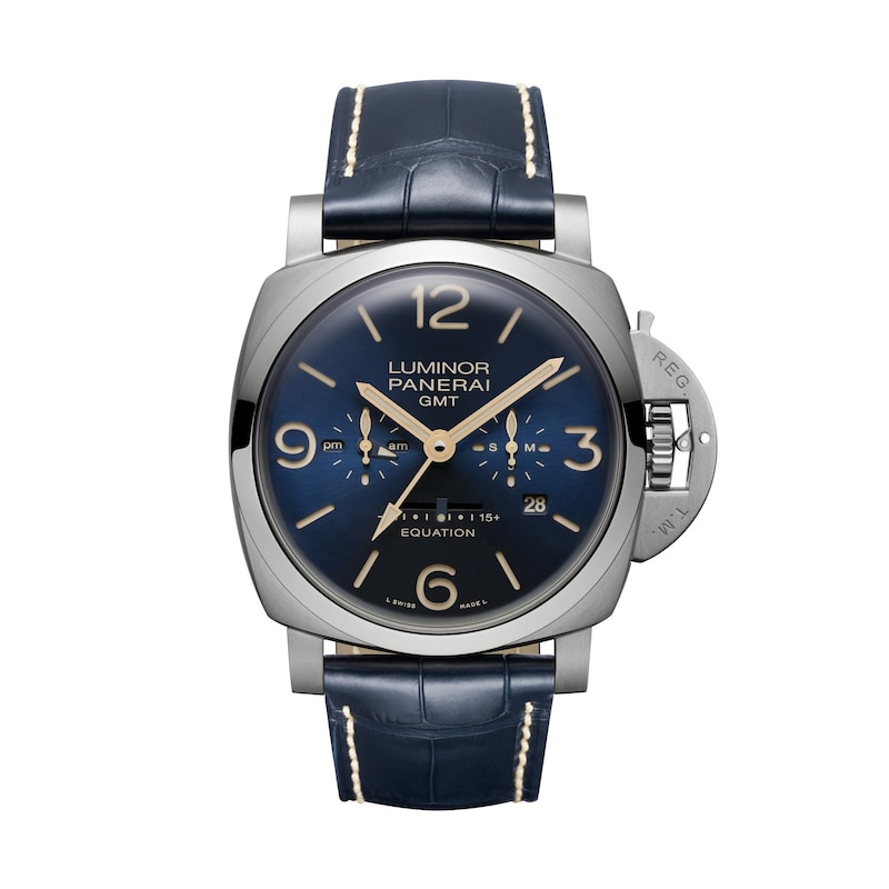 Panerai Luminor Equation Of Time Men's Blue Dial & Leather Strap Watch