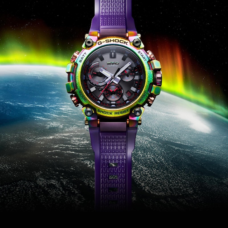 G-Shock MT-G-B3000PRB-1AER Aurora Oval Purple Resin Strap Watch