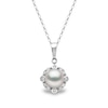 Thumbnail Image 0 of Yoko London Trend 18ct White Gold Freshwater Pearl 0.11ct Diamond Pendant