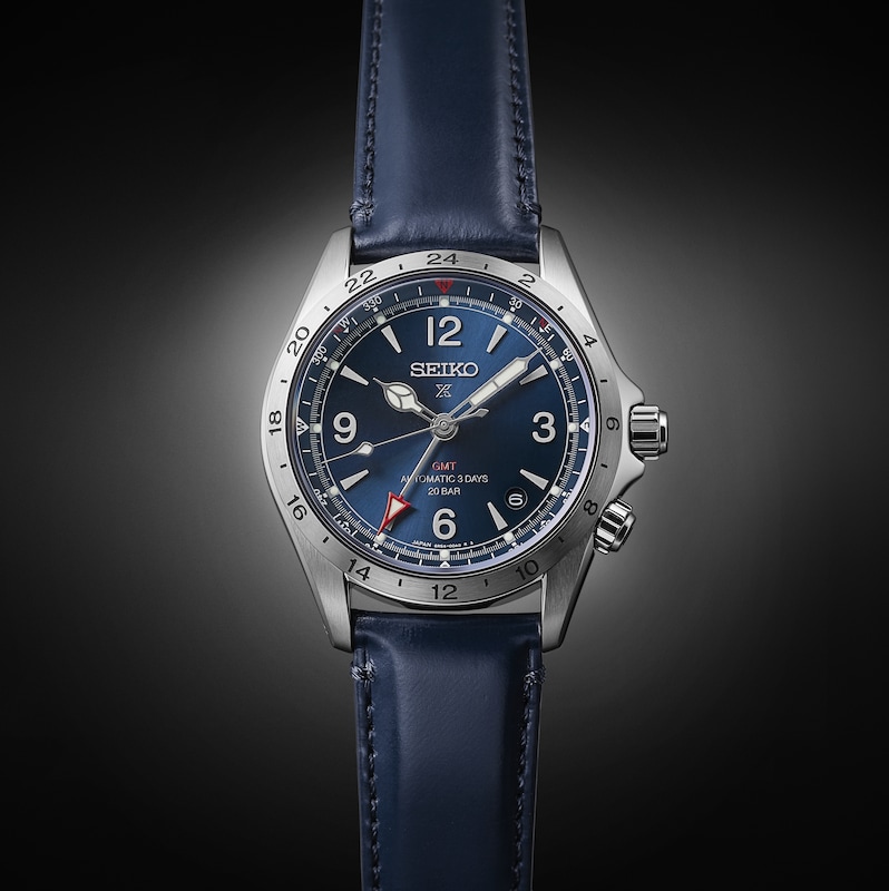 Seiko Prospex Men's Blue Dial & Leather Strap Watch