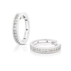 Thumbnail Image 0 of 9ct White Gold 0.25ct Diamond Channel Set Hoop Earrings