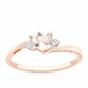 Thumbnail Image 0 of 9ct Rose Gold Morganite 0.008ct Diamond Pear Cut Ring