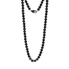 Thumbnail Image 0 of Emporio Armani Men's Stainless Steel Crystal Black Bead Necklace