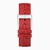 Thumbnail Image 3 of Accurist Rectangle Ladies' White Dial Red Leather Strap Watch