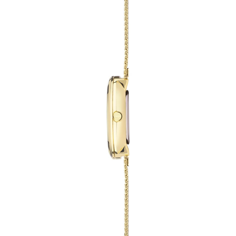 Accurist Jewellery Ladies' Onyx Dial Gold-Tone Bracelet Watch