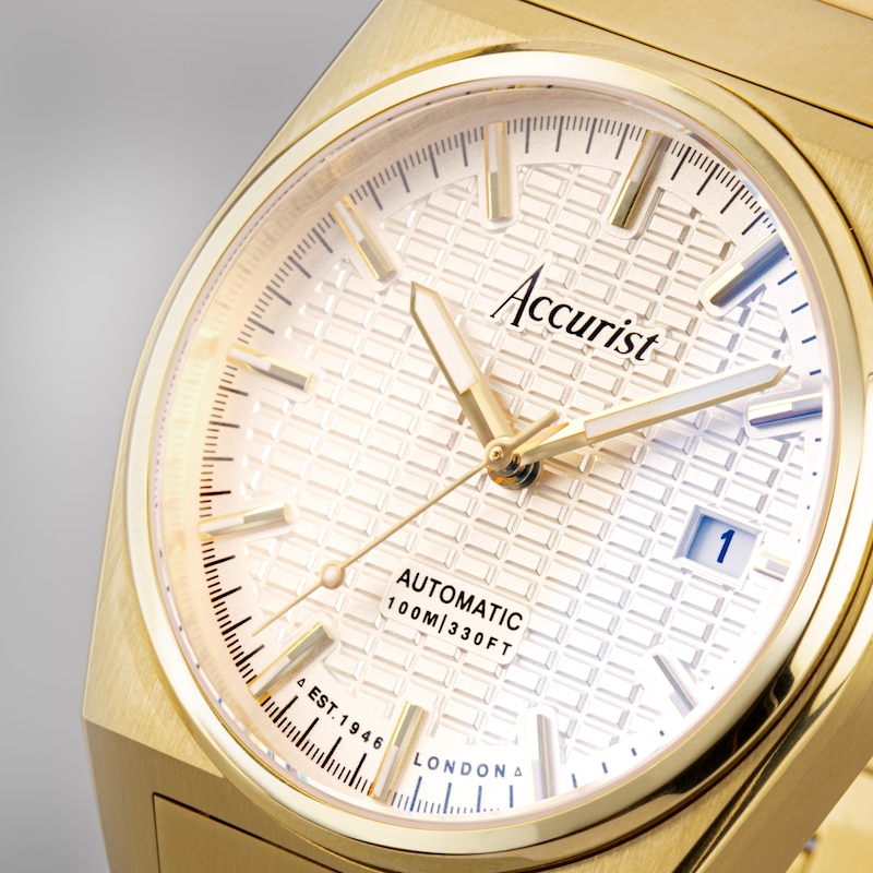 Accurist Men's Origin Automatic Gold Stainless Steel Bracelet 41mm Watch