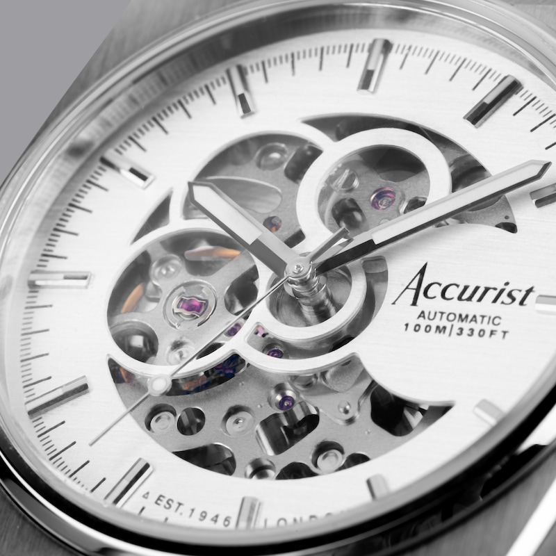 Accurist Men's Origin Skeleton Automatic Stainless Steel Bracelet 41mm Watch