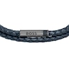 Thumbnail Image 1 of BOSS Ares Men's Braided Grey Leather 7 Inch Bracelet