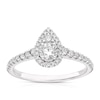 Thumbnail Image 0 of 9ct White Gold 0.50ct Diamond Pear Shape Halo Cluster Ring