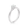 Thumbnail Image 1 of 9ct White Gold 0.33ct Diamond Solitaire Claw Set Twisted Shoulders Ring
