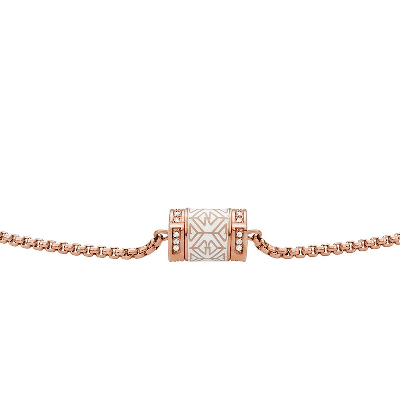 Emporio Armani Rose Gold-Tone Stainless Steel Bracelet