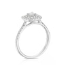 Thumbnail Image 2 of 18ct White Gold 0.50ct Diamond Princess Cut Double Halo Ring