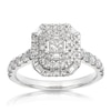 Thumbnail Image 0 of Platinum 1ct Diamond Emerald Cut & Shape Halo Ring