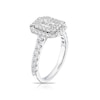 Thumbnail Image 1 of Platinum 1ct Diamond Emerald Cut & Shape Halo Ring