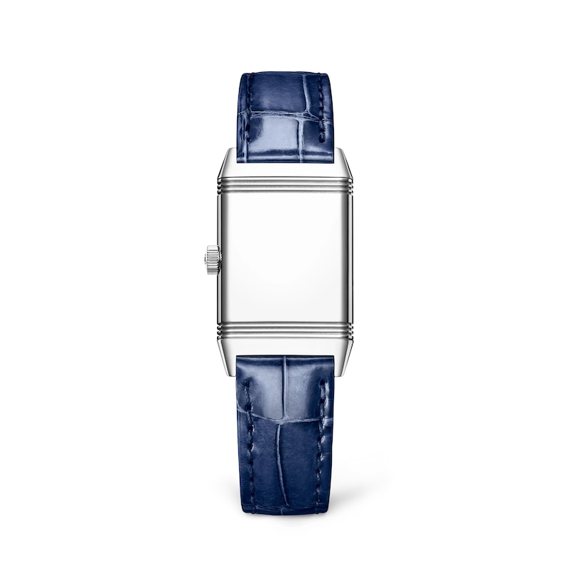 Jaeger-LeCoultre Reverso Classic Ladies' Silver Dial & Blue Alligator Leather Watch