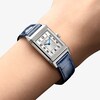 Thumbnail Image 3 of Jaeger-LeCoultre Reverso Classic Ladies' Silver Dial & Blue Alligator Leather Watch